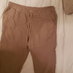 Calson by Nordstroms 100% linen crop pants.